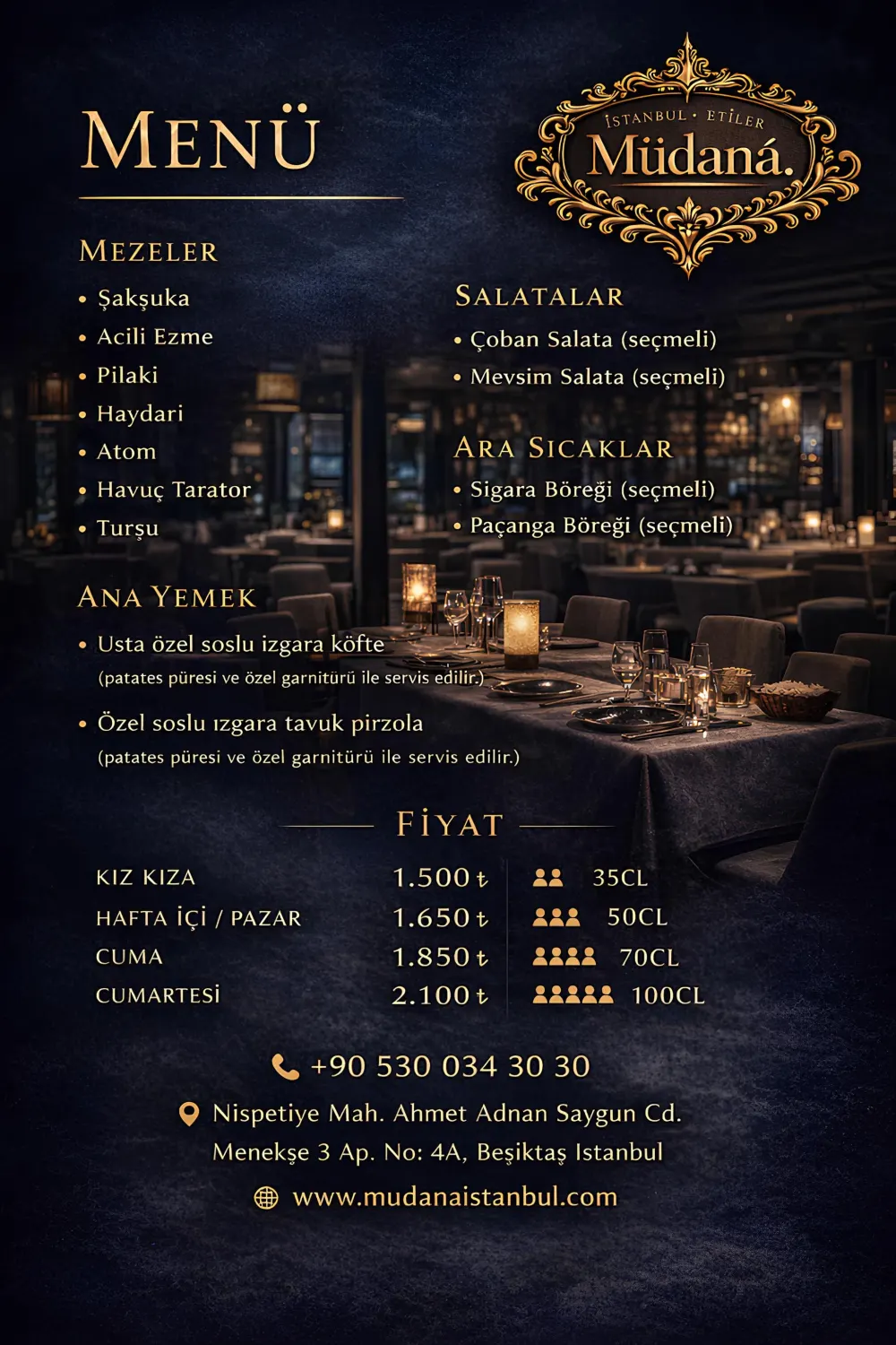 Eysan İstanbul menü ön izleme görseli